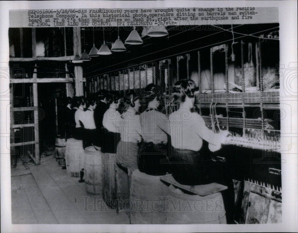 1966 Pacific Telephone Company Operators - Historic Images