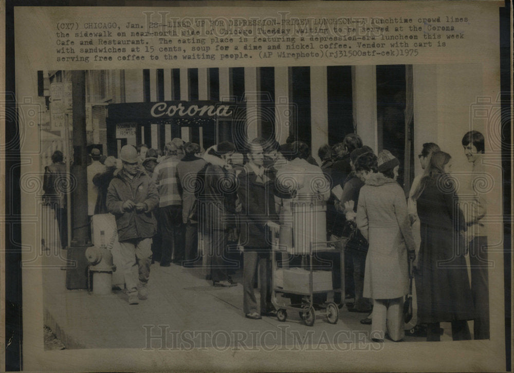 1975 Corana Cafe Restaurant Chicago Tuesday - Historic Images