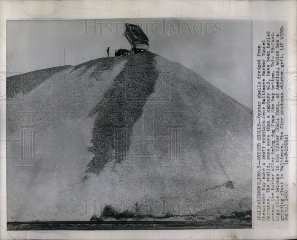 1960 Oyster Shell Mountain Chesapeake Bay - Historic Images