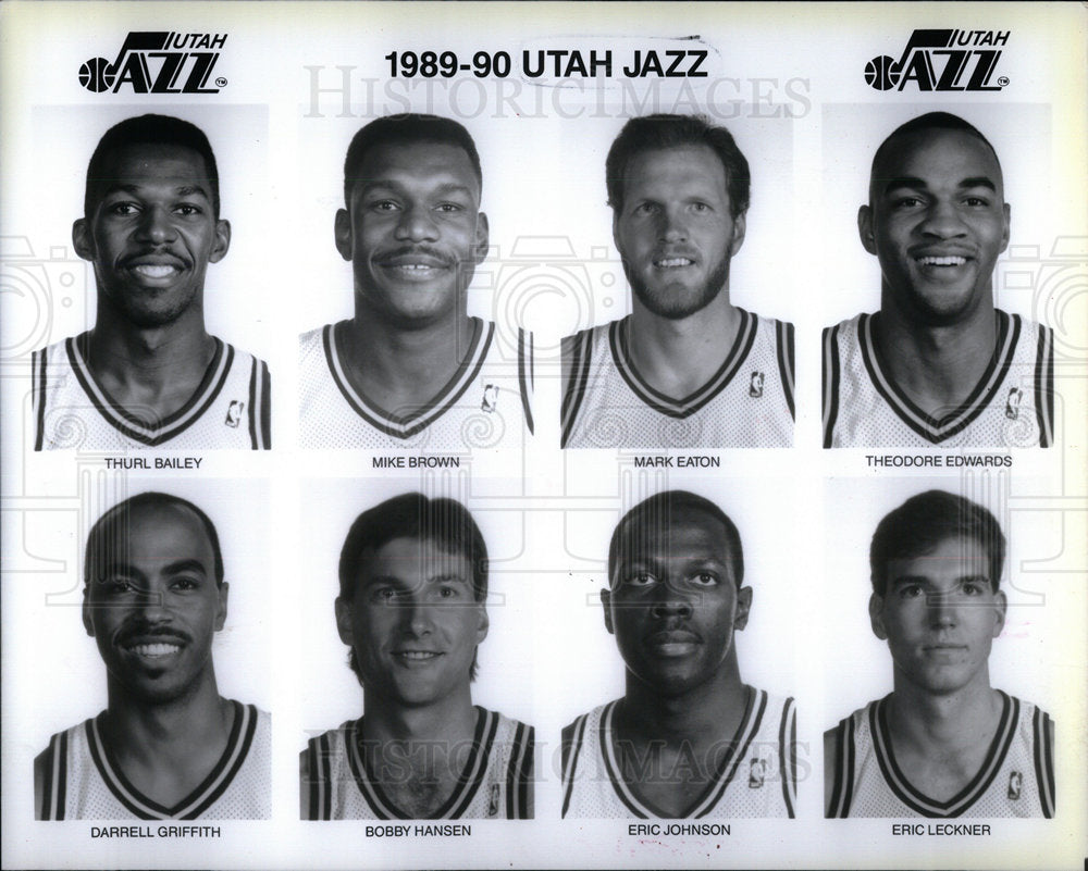 1989 Thurl Bailey Mark Eaton Darrell Bobby - Historic Images