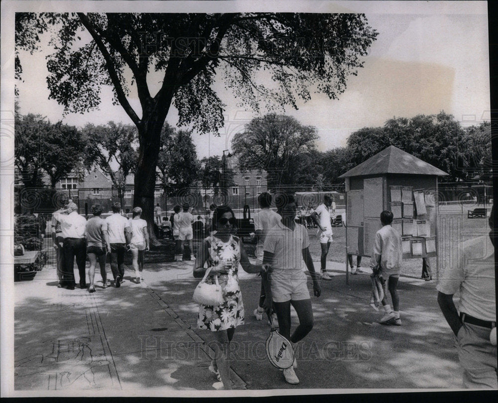 1971 River Forest tennis club ground board - Historic Images