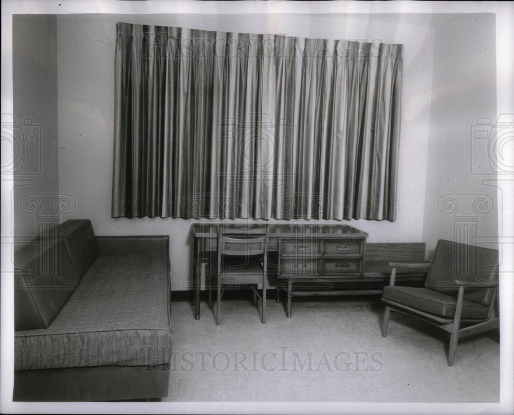 1963 River Edge Hospital Home Room Design - Historic Images