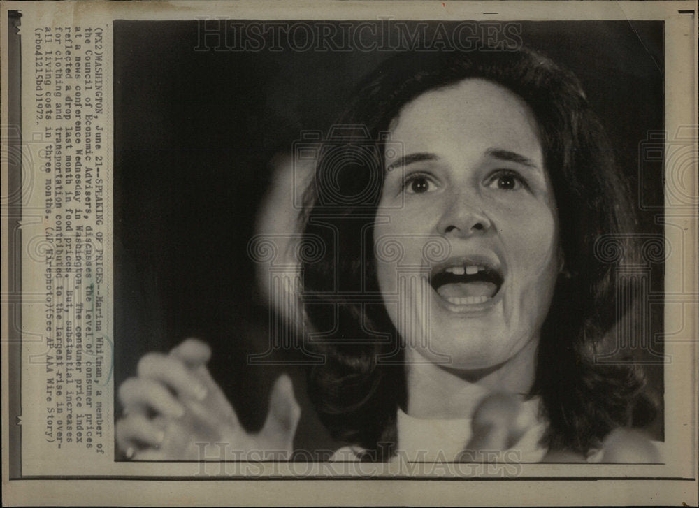 1972 Marina Whitman Economic advisers US - Historic Images