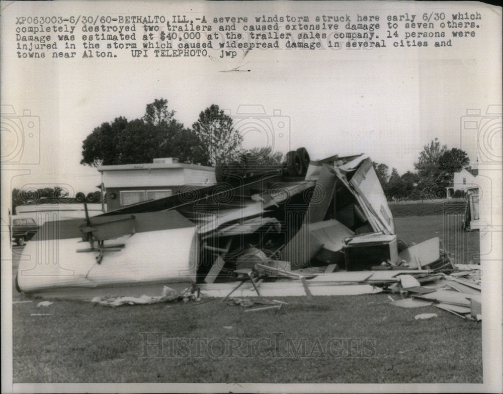 1960 Severe Windstorm Destroyed Trailers - Historic Images