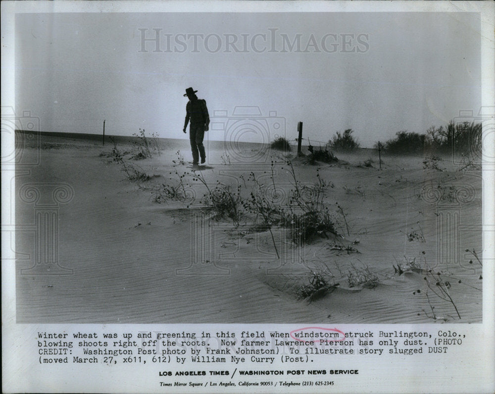 1978 Winter wheat Burlington windstorm dust - Historic Images