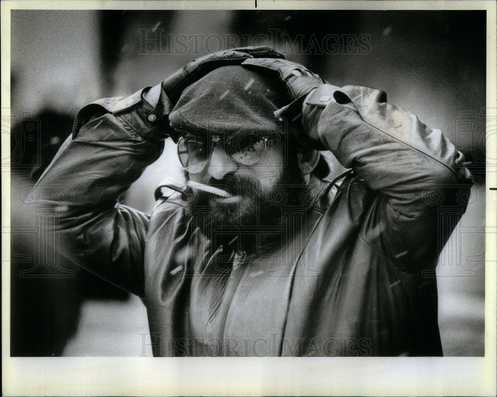 1984 Chicagoan Michigan Chilly winds Snow - Historic Images