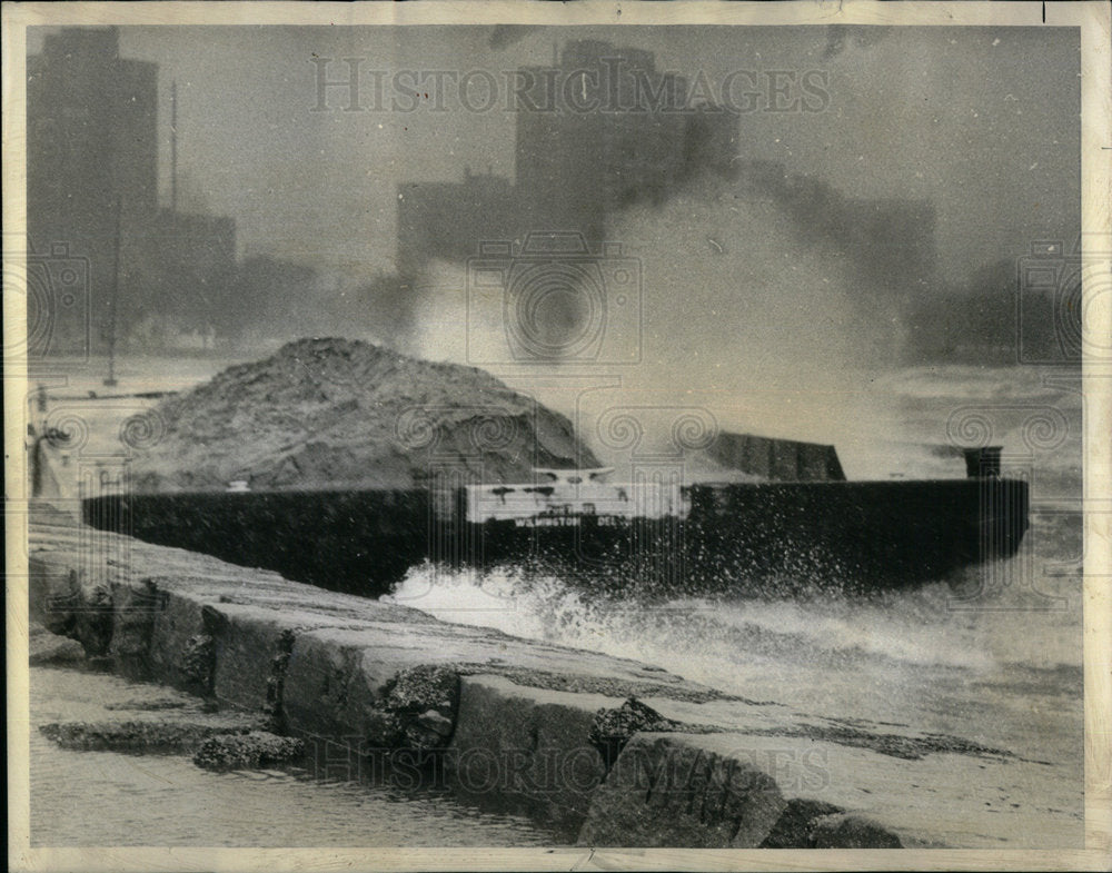 1963 Barge Beach Wave Floated Sheltered - Historic Images