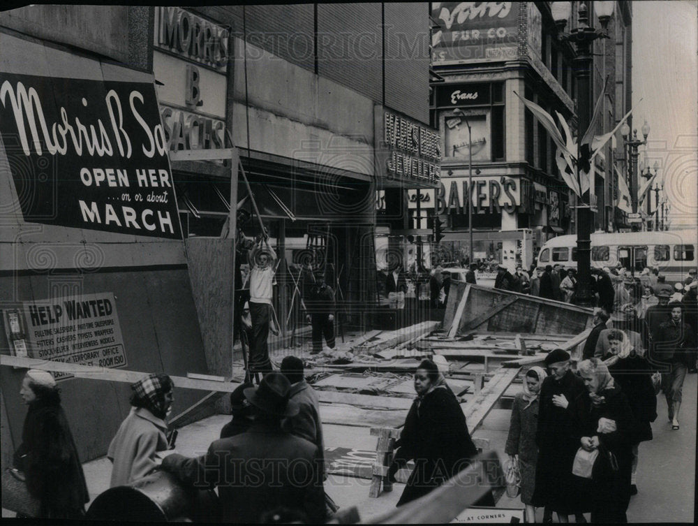 1957 Wind Down Construction Store Enclosure - Historic Images