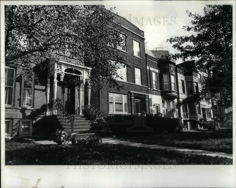 1980 Christopher Columbus row houses church - Historic Images