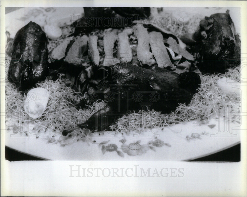 Duck dishes food prepares chef  Widmer Kaye - Historic Images