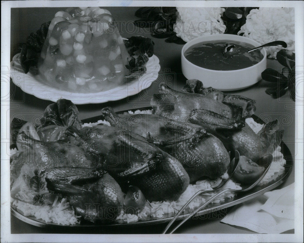 1988 Duckling Dish Rice Duck Recipe - Historic Images