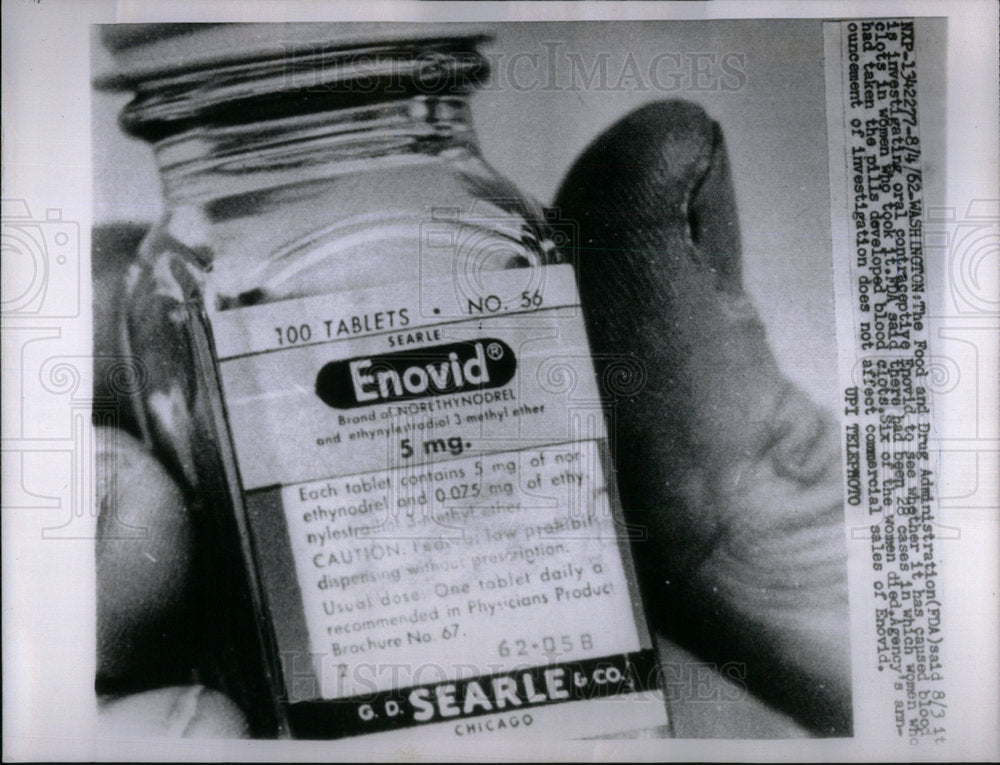 1962 Drug Administration Blood Clots Enovid - Historic Images