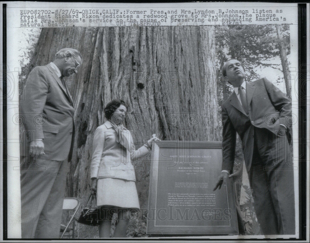 1969 Mrs Lyndon Jonsghon Richard Nixon - Historic Images