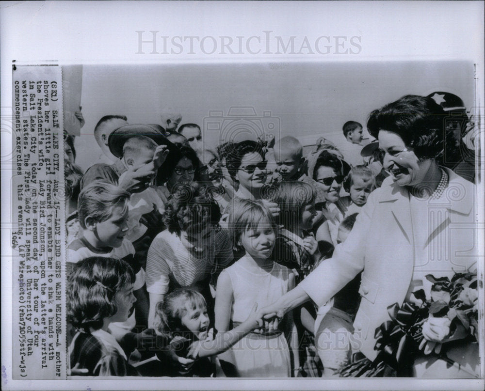 1964 Mrs Lyndon Johnson Campaign - Historic Images