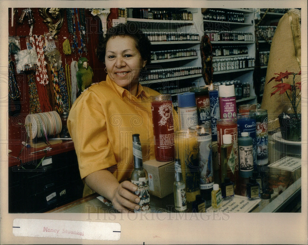 1989 Juanita Figueroa Botanica Yemaya Oil - Historic Images