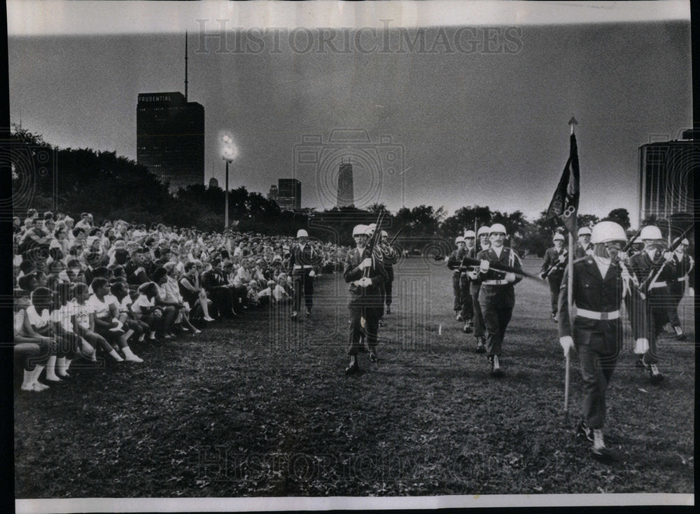 1968 Sunset Ceremony Chanute Air Force - Historic Images