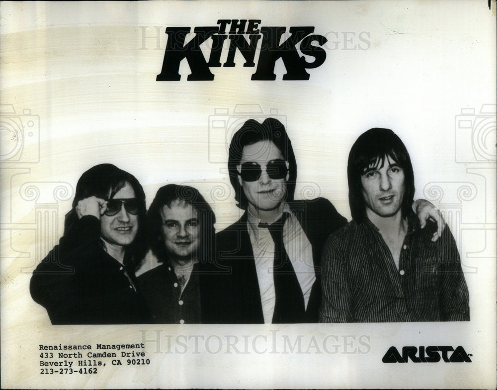 1980 Kinks Dave Davis Jim Rodford Ray Mick - Historic Images