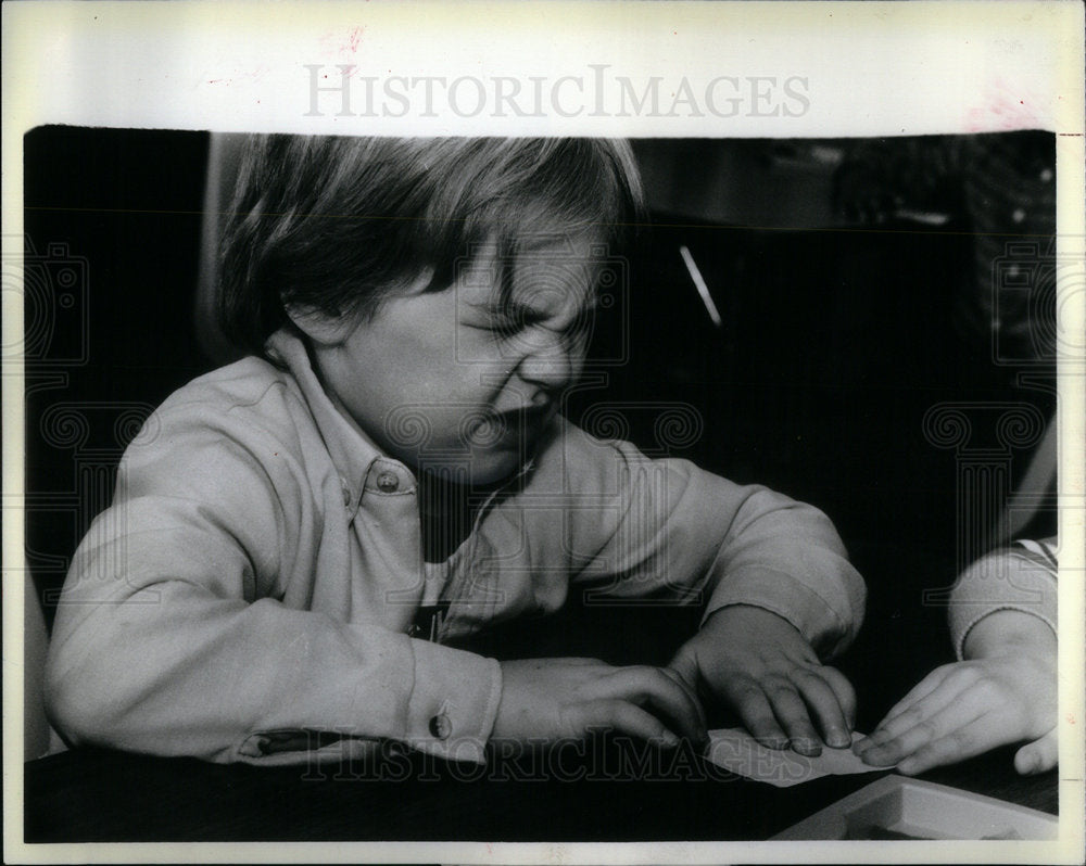 1985 Kindergarten student Newberry Academy - Historic Images