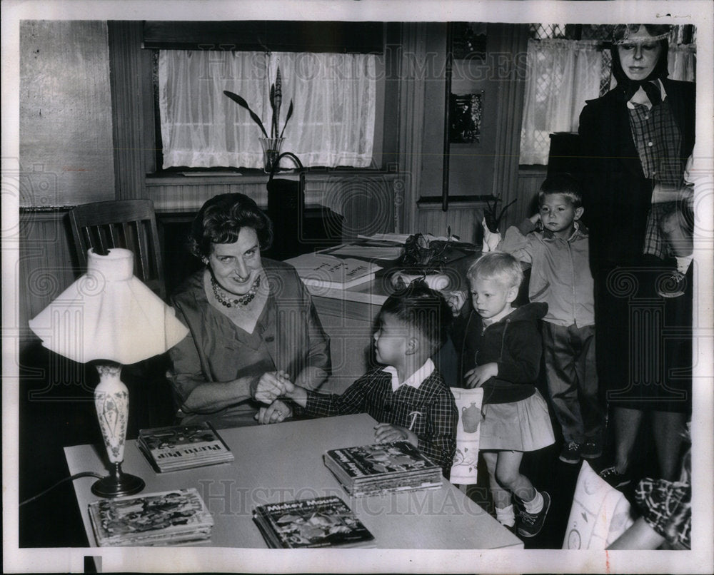 1962 Teacher Catherine Barr Theodore Yi - Historic Images