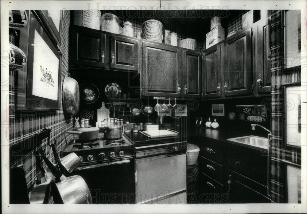 1979 Jim Hipps apartment kitchen interior - Historic Images