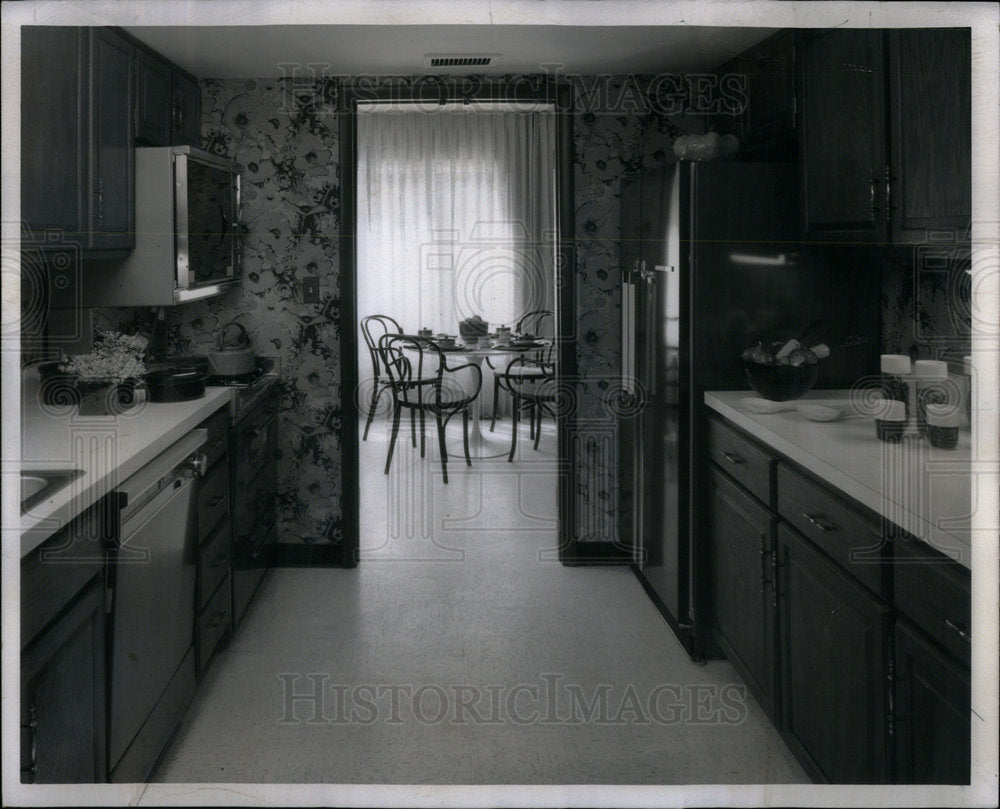 1969 Kitchen sink refrigerator Floor Work - Historic Images