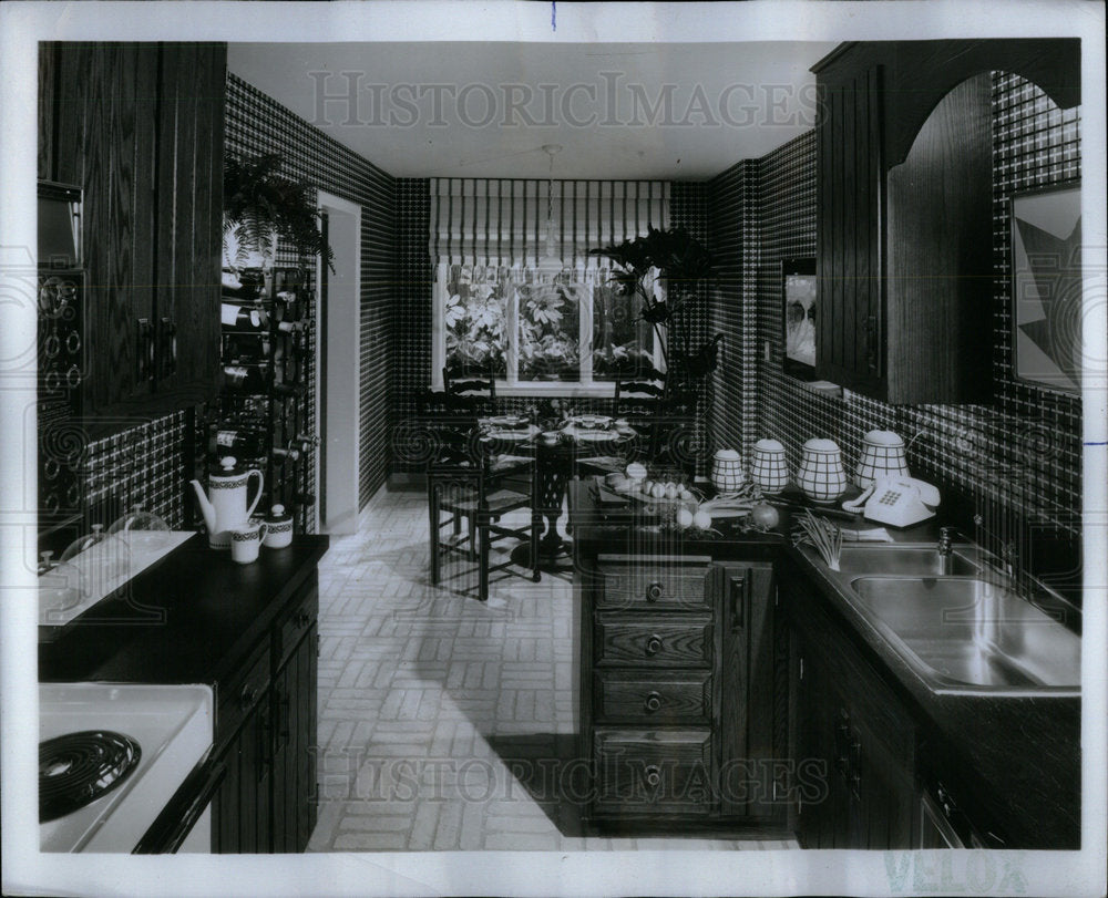 1975 Galley Kitchen In New Housing Project - Historic Images