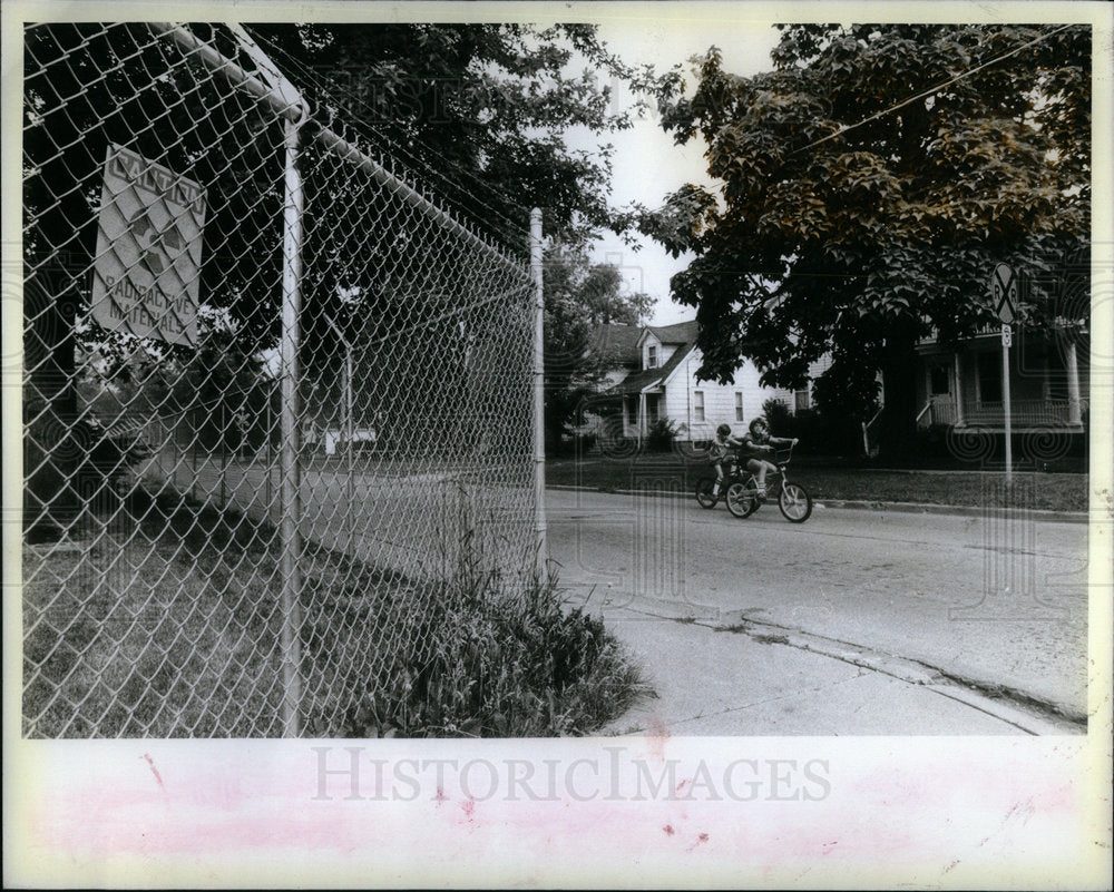 1983 Kids Ride on Bikes by Plant - Historic Images