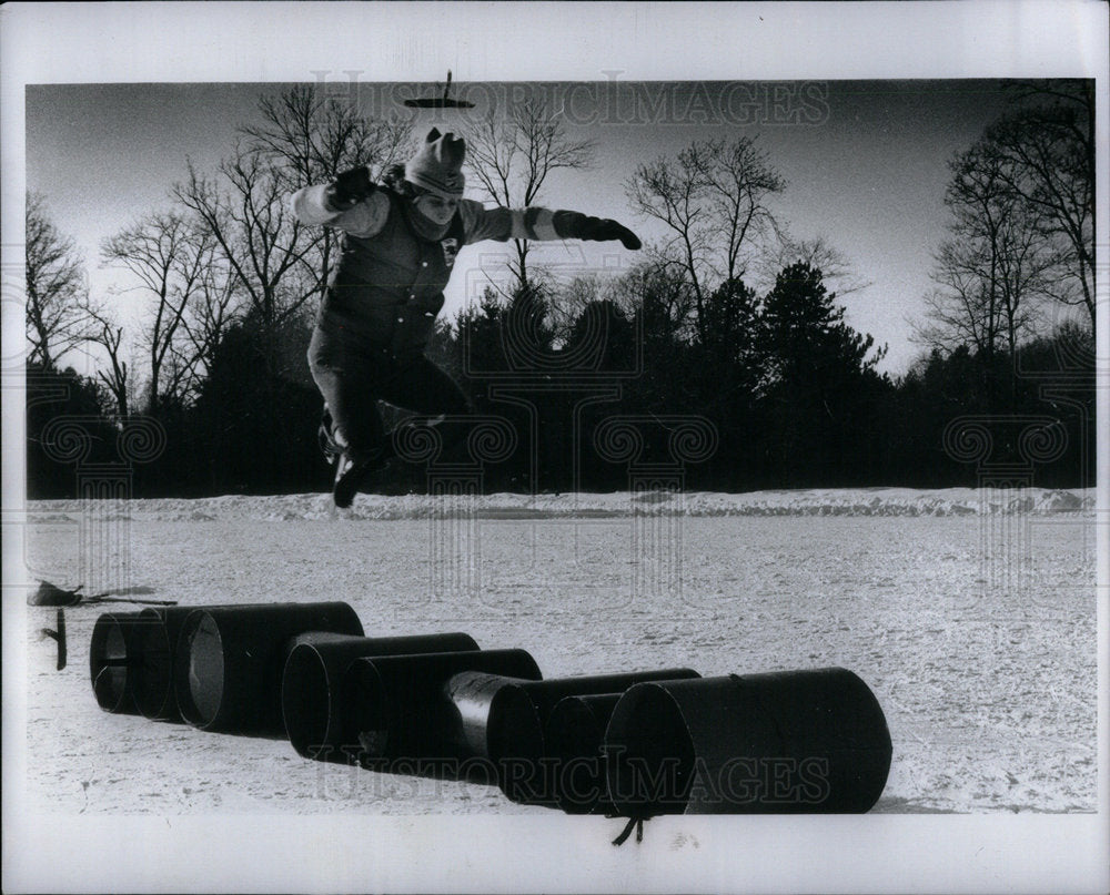 1978 Ben Sipes Practices Barrel Jumping - Historic Images