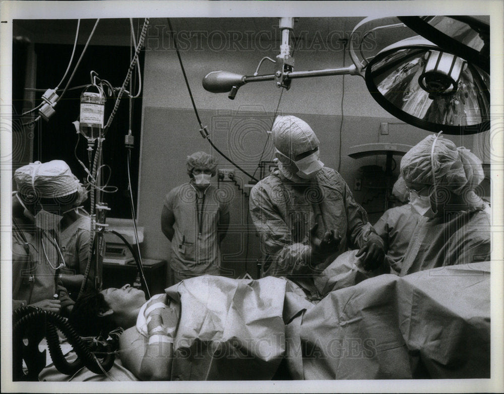 1978 Surgeons during a segment from &quot;lifeli - Historic Images