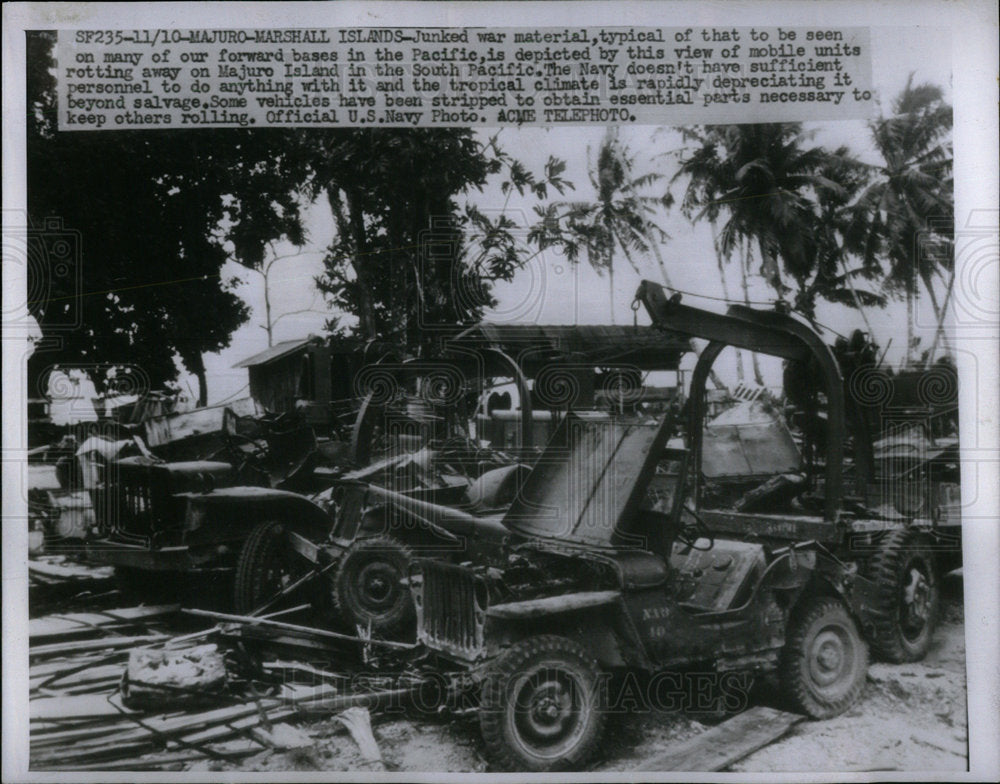 1946 Junked war materials - Historic Images