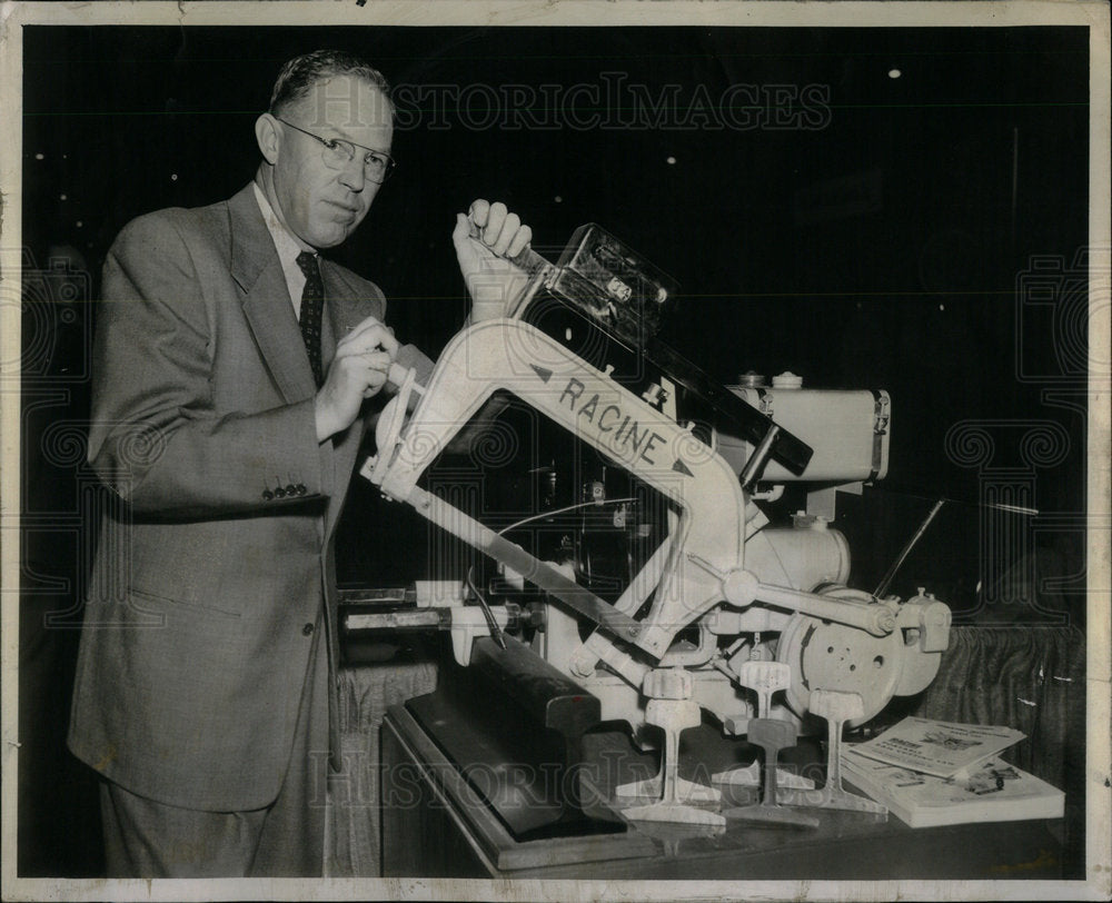 1955 New Rail Cutter demonstrated by AM Wel - Historic Images