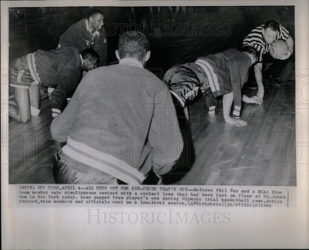 1964 Ref P Fox Lens, BBall Olympic Trials - Historic Images