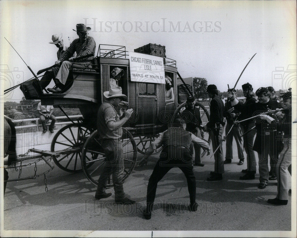 1978 Heritage Day Parade Stagecoach Robbery - Historic Images