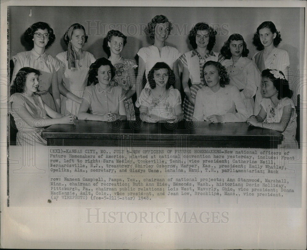 1948 Future Homemakers National Officers - Historic Images