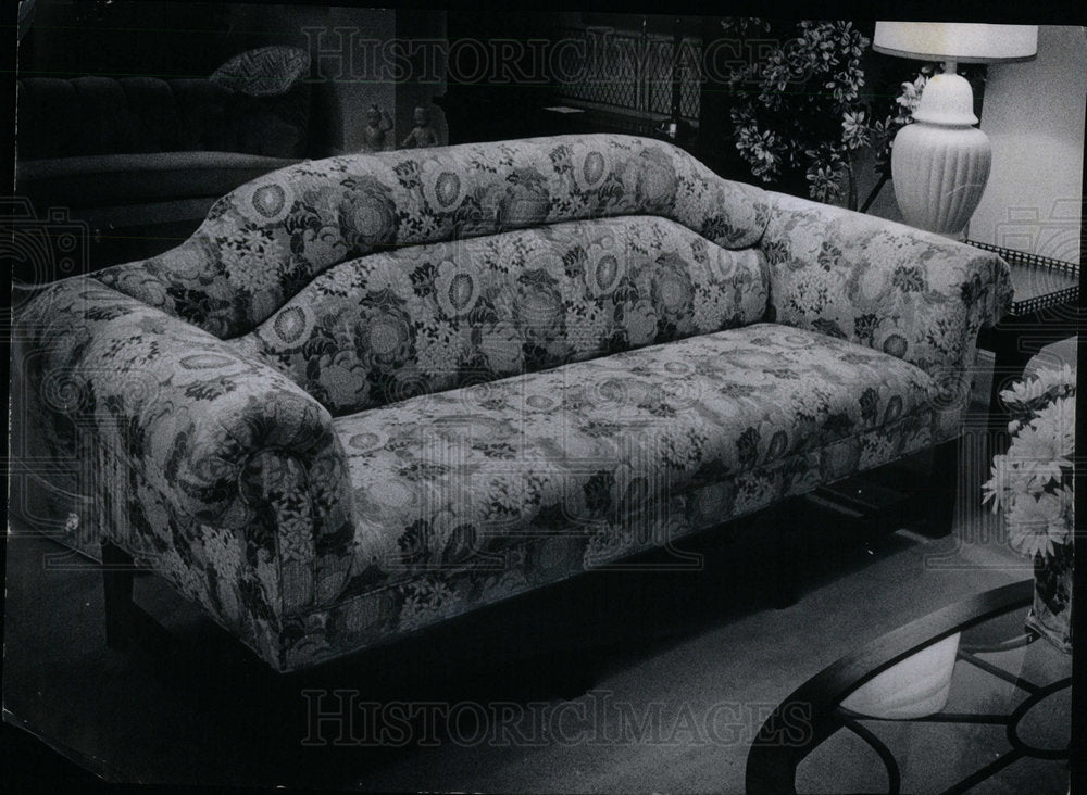 1972 Tomlinson Roll Arm Camel Back Sofa - Historic Images