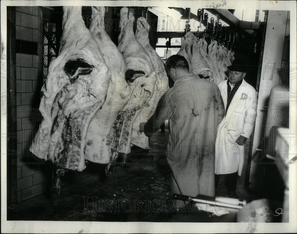 1964 Jerry Bisping Bernard Knight Butchers - Historic Images