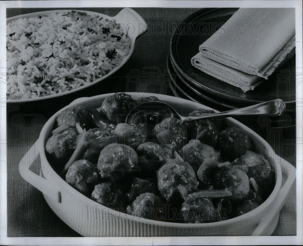 1978 Meatball Dish Potluck Shower - Historic Images