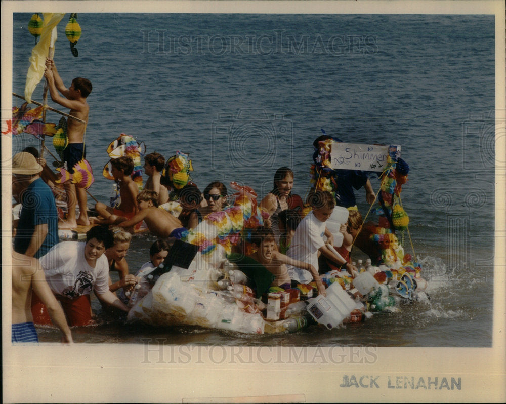 1990 Recycled Raft Races Milk Carton Bottle - Historic Images