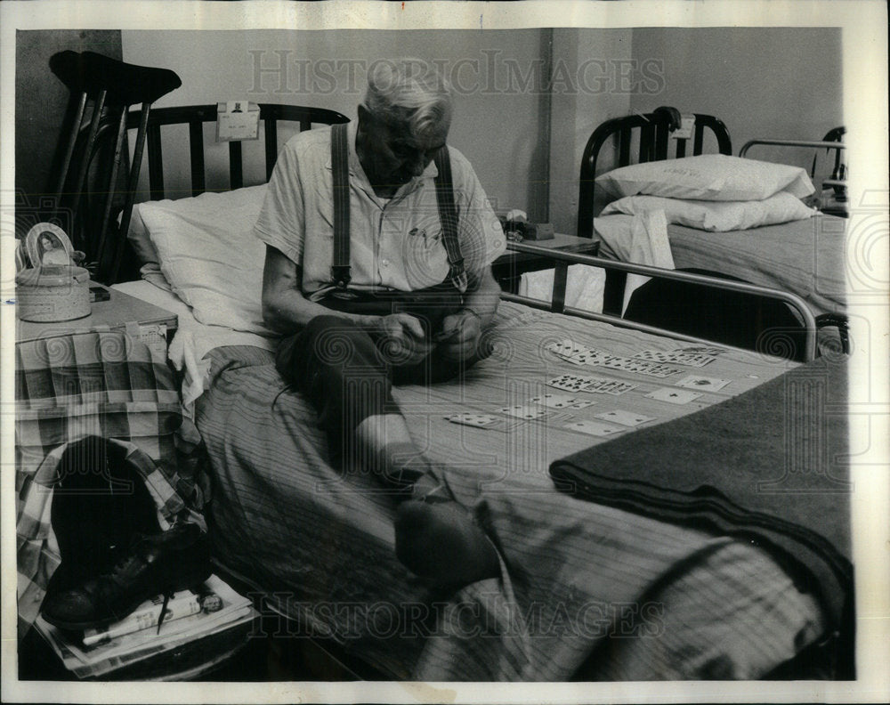 1964 Elderly Patient Oak Forest Hospital - Historic Images