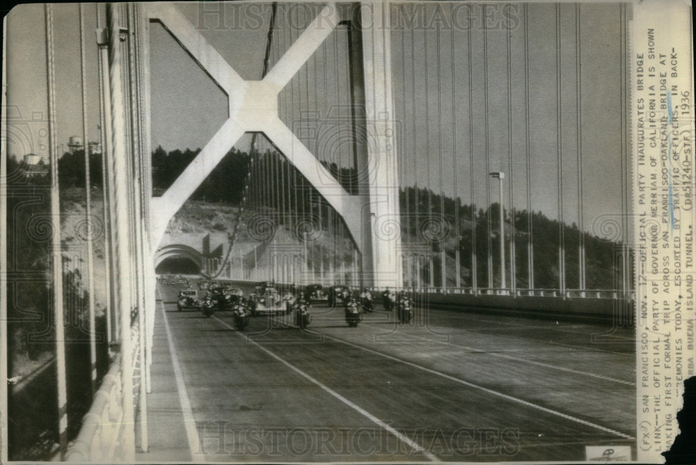 1936 San Francisco Oakland Bridge Merriam - Historic Images