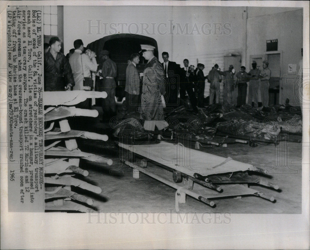 1965 El Toro Transport Plane Crash Morgue - Historic Images