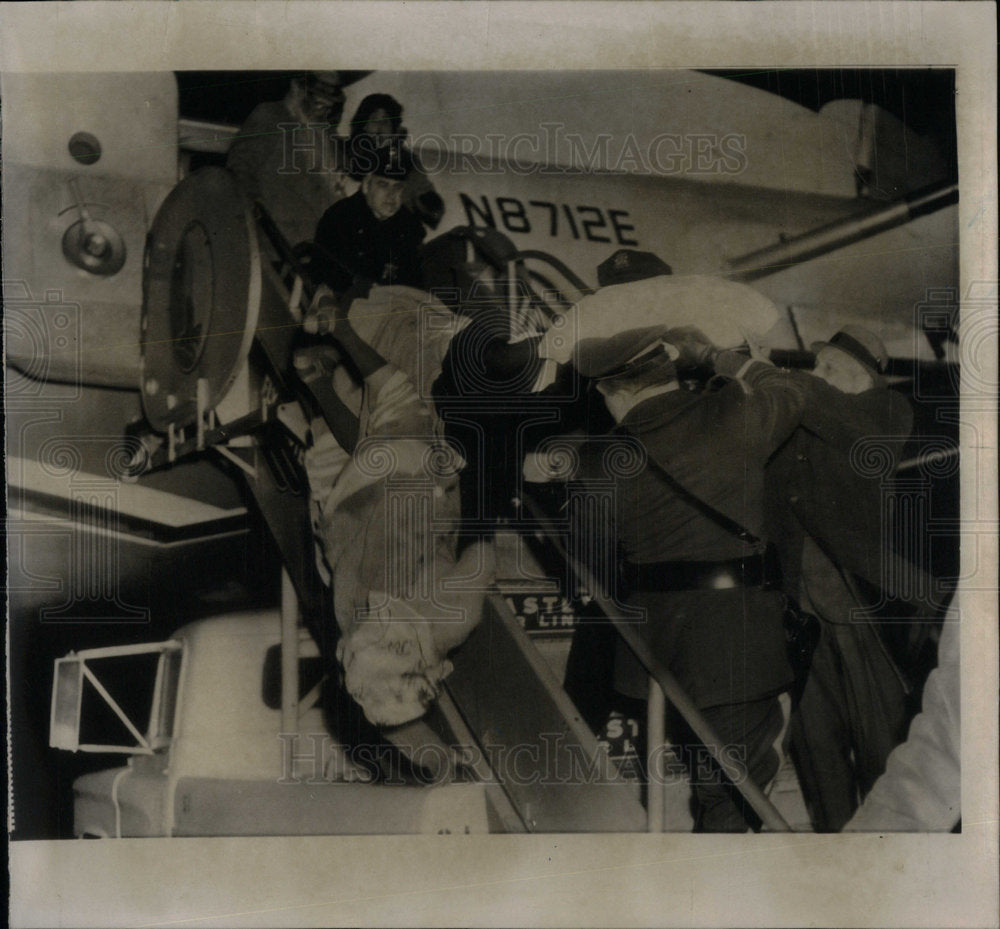 1935 Patient falls from Stretcher flown fro - Historic Images
