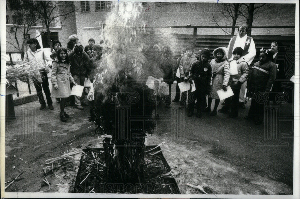 1980 Reverend Prendergast Burns Palms - Historic Images