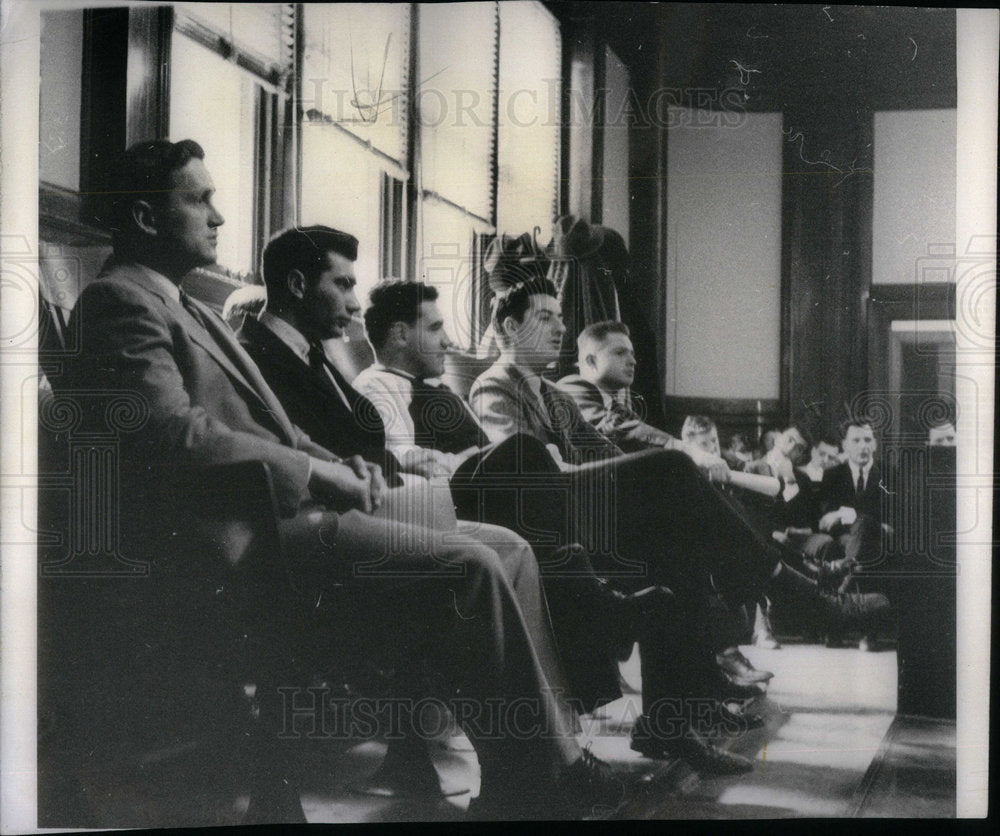 1959 Jury Men Suits Sitting Court - Historic Images