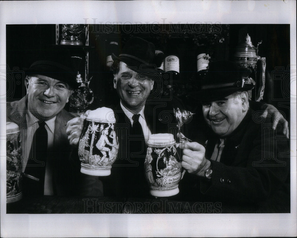 1970 Bavarian Men Beer Steins - Historic Images