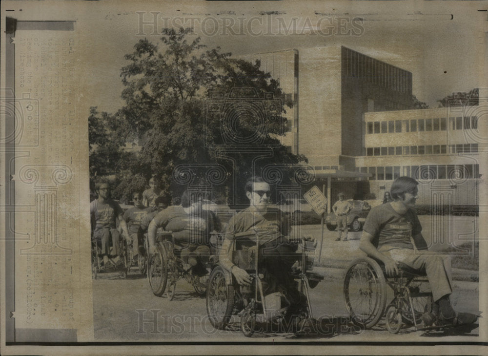 1970 Paraplegics Wheelchairs - Historic Images