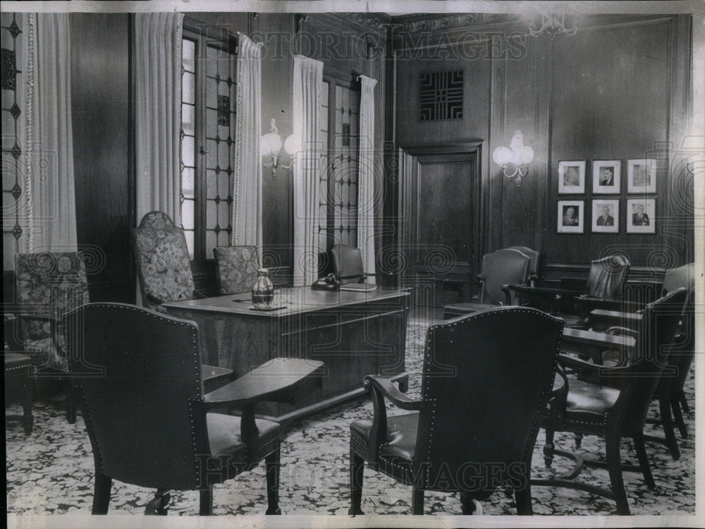 1963 Board Room Midwest Stock Exchange - Historic Images