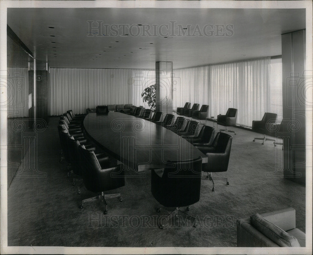 1963 Board Room Housie Trust Bank Chicago - Historic Images