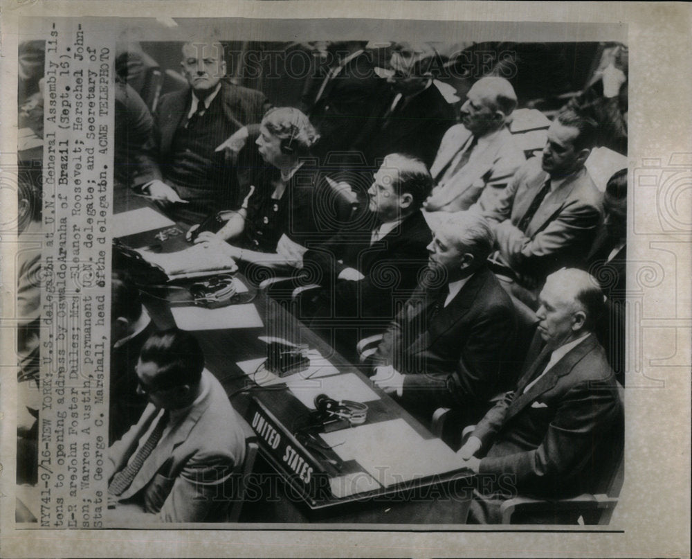 1947 U.N. General Assembly U.S. Delegation - Historic Images