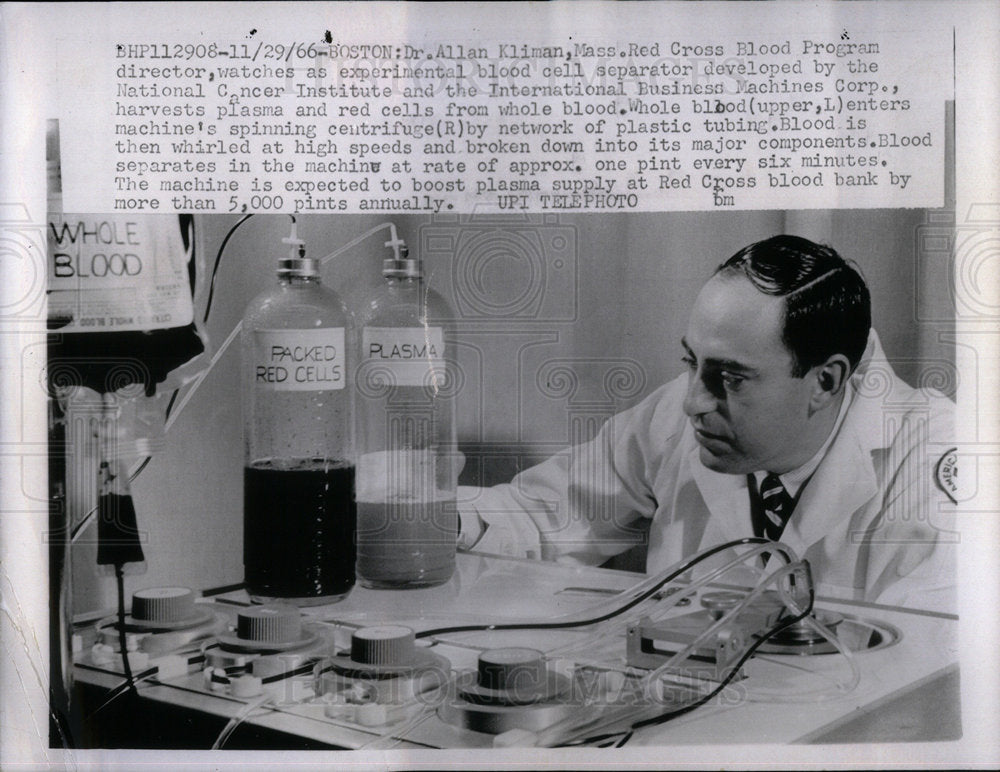 1966 Experimental Blood Cell Separator - Historic Images